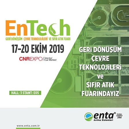ENTA ENGINEERING, WILL BE AT THE RECYCLING – ENVIRONMENTAL TECHNOLOGIES AND ZERO WASTE FAIR.